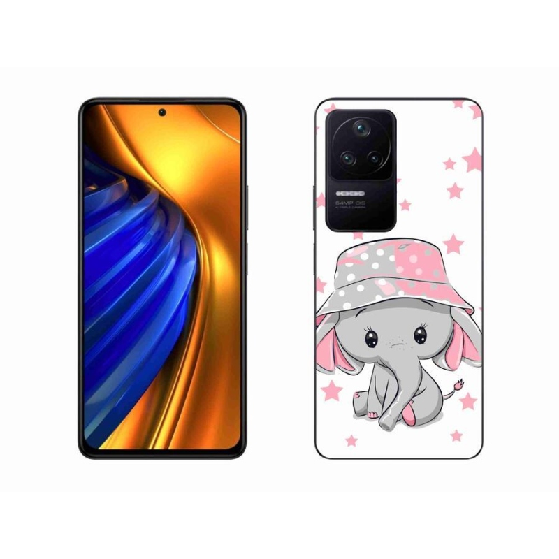 Gelový kryt mmCase na mobil Xiaomi Poco F4 - růžový slon