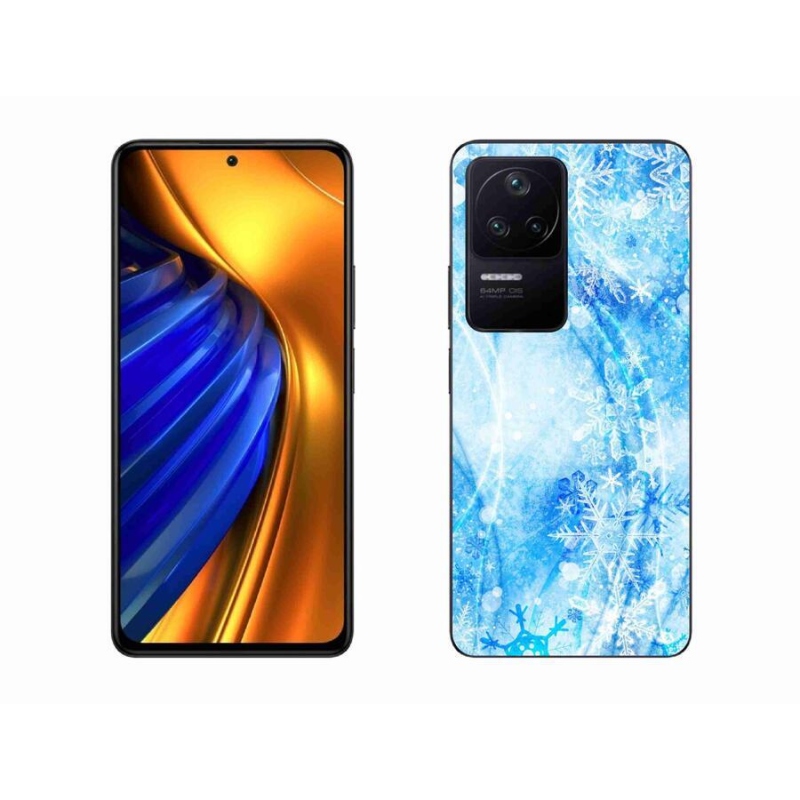 Gelový kryt mmCase na mobil Xiaomi Poco F4 - sněhové vločky