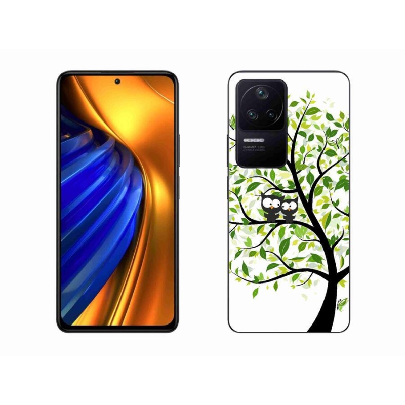 Gelový kryt mmCase na mobil Xiaomi Poco F4 - sovičky na stromě