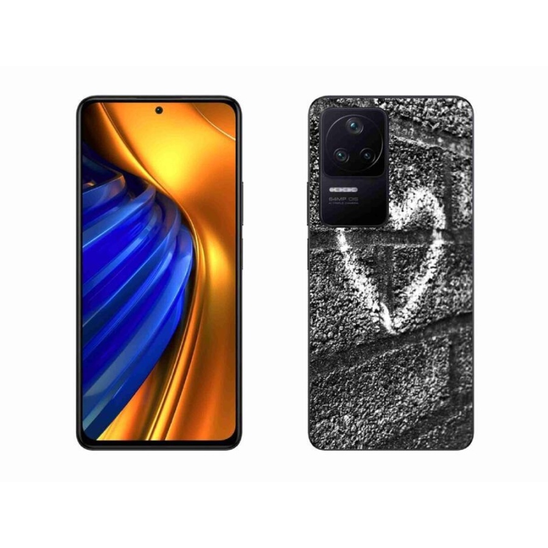 Gelový kryt mmCase na mobil Xiaomi Poco F4 - srdce na zdi