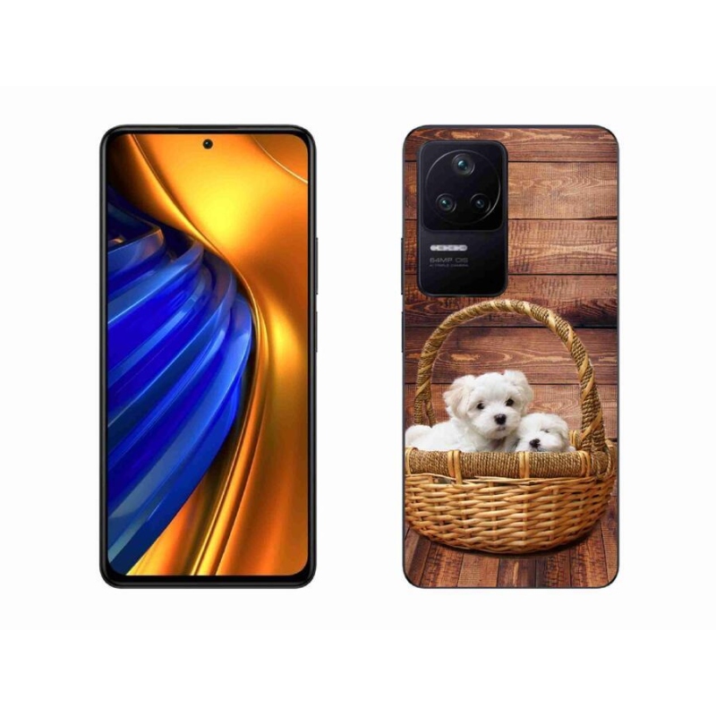 Gelový kryt mmCase na mobil Xiaomi Poco F4 - štěňátka