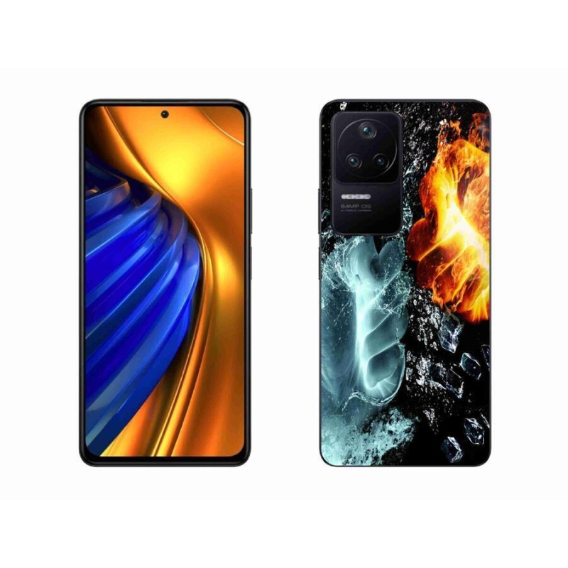 Gelový kryt mmCase na mobil Xiaomi Poco F4 - voda a oheň
