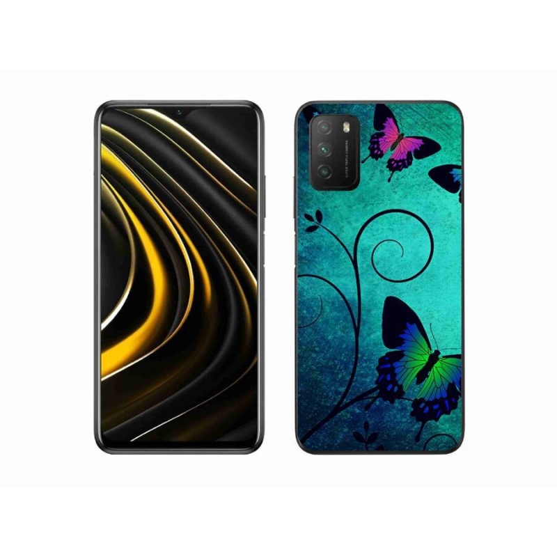 Gelový kryt mmCase na mobil Xiaomi Poco M3 - barevní motýli
