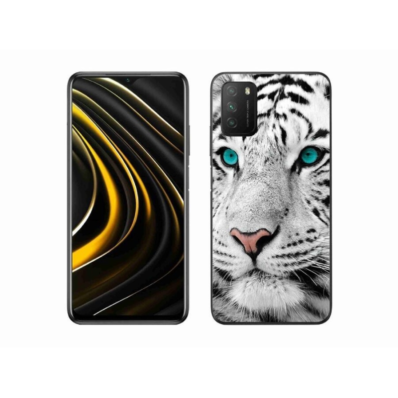 Gelový kryt mmCase na mobil Xiaomi Poco M3 - bílý tygr