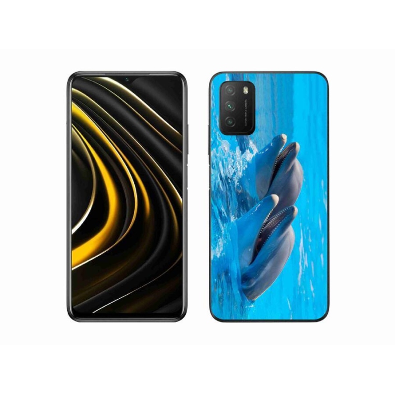 Gelový kryt mmCase na mobil Xiaomi Poco M3 - delfíni