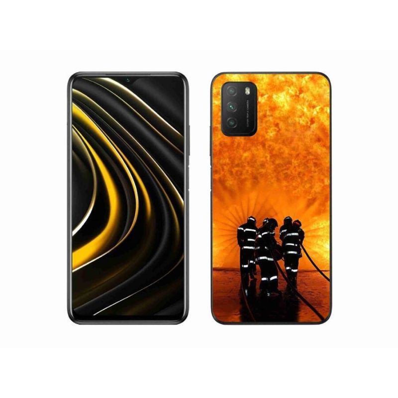 Gelový kryt mmCase na mobil Xiaomi Poco M3 - požár