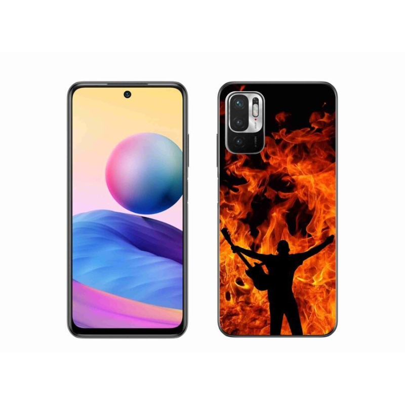 Gelový kryt mmCase na mobil Xiaomi Poco M3 Pro/5G - muzikant a oheň