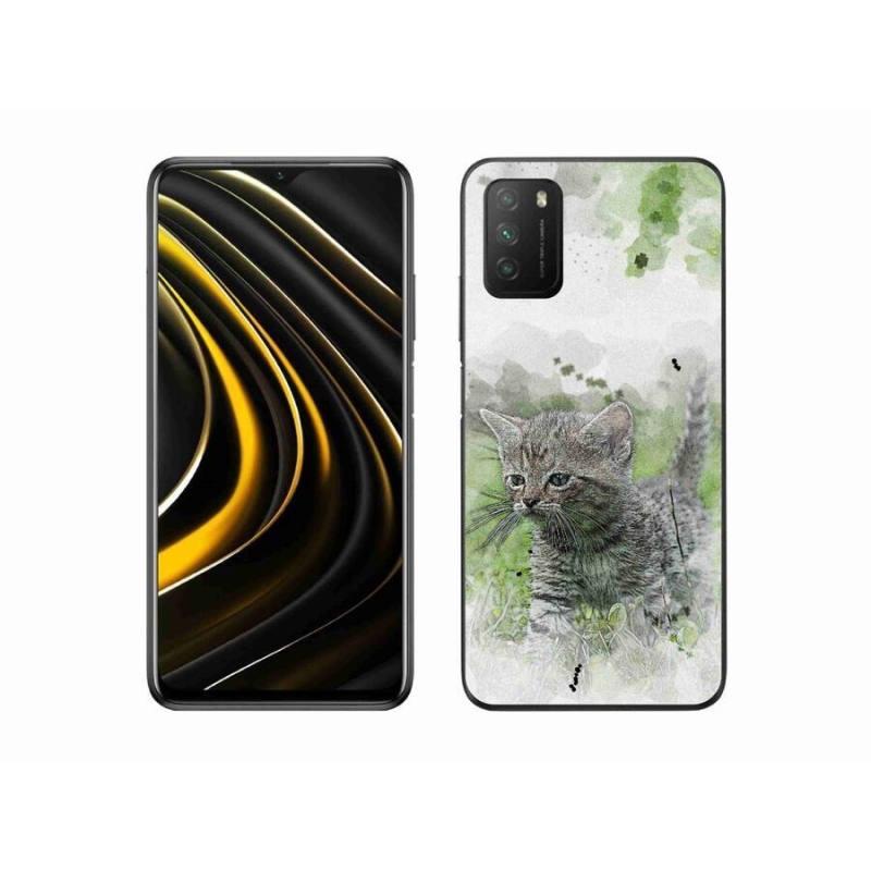 Gelový kryt mmCase na mobil Xiaomi Poco M3 - roztomilé kotě 1