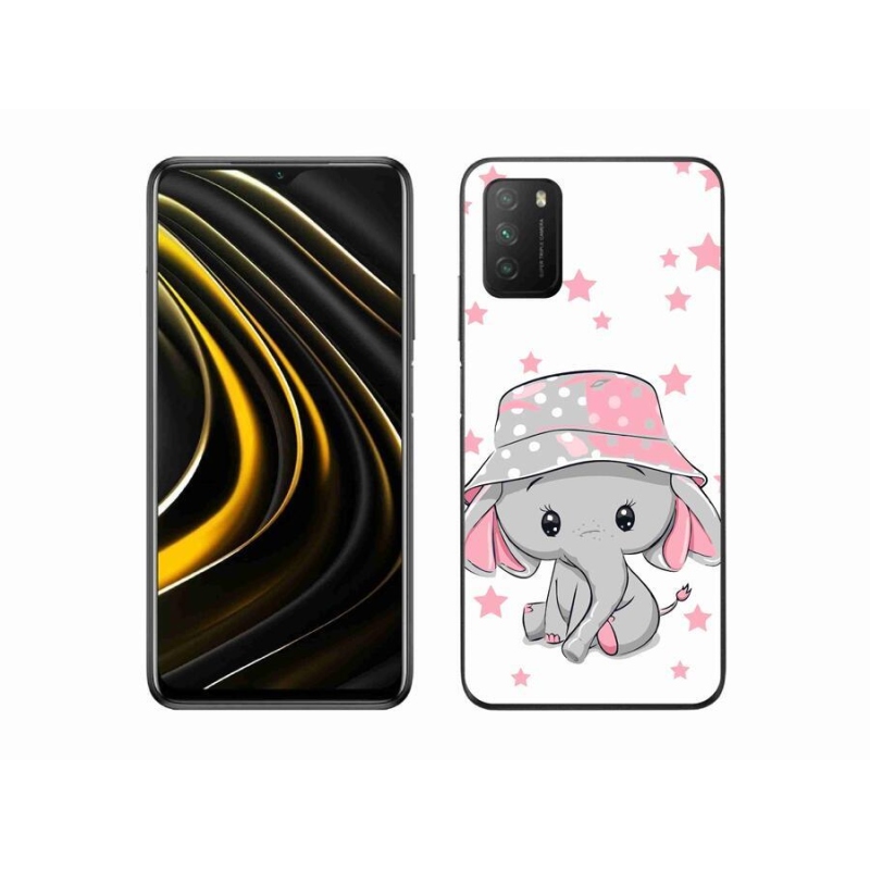 Gelový kryt mmCase na mobil Xiaomi Poco M3 - růžový slon