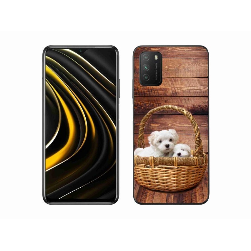 Gelový kryt mmCase na mobil Xiaomi Poco M3 - štěňátka