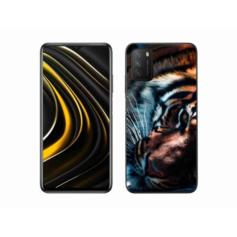 Gelový kryt mmCase na mobil Xiaomi Poco M3 - tygří pohled