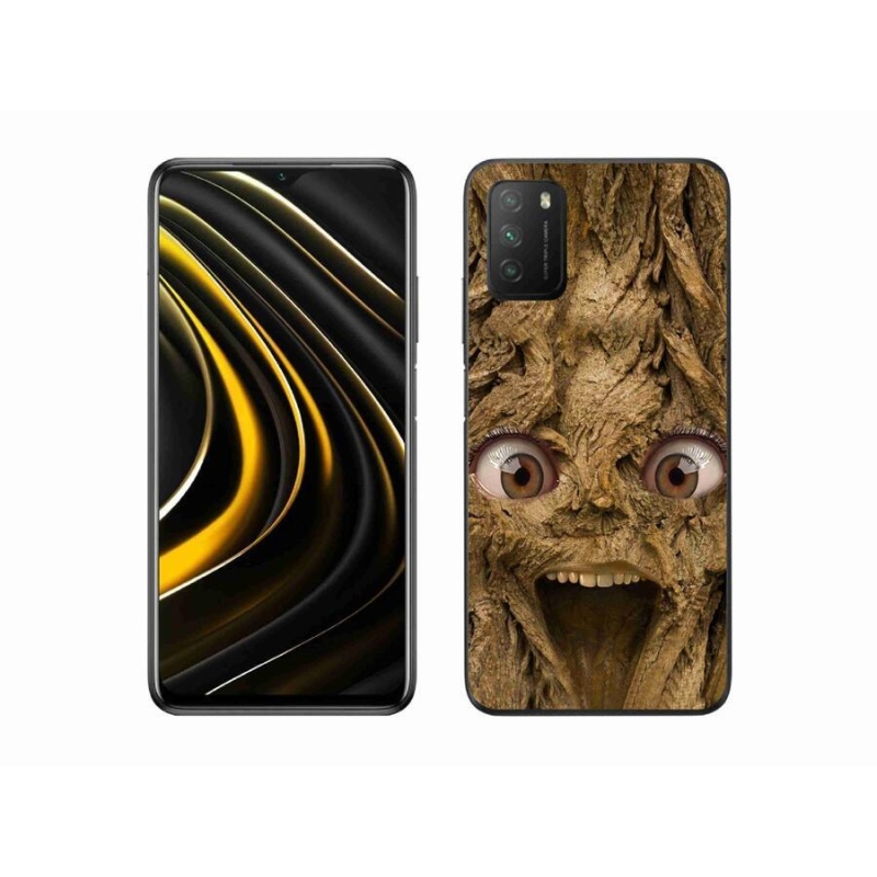 Gelový kryt mmCase na mobil Xiaomi Poco M3 - veselý strom s očima