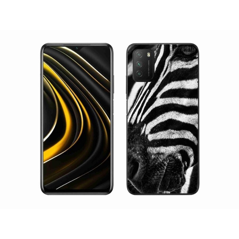 Gelový kryt mmCase na mobil Xiaomi Poco M3 - zebra