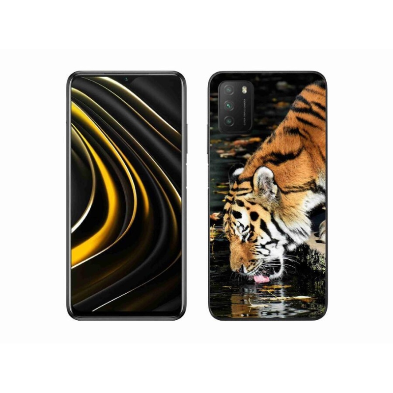 Gelový kryt mmCase na mobil Xiaomi Poco M3 - žíznivý tygr