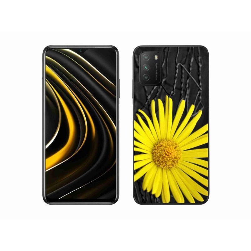 Gelový kryt mmCase na mobil Xiaomi Poco M3 - žlutá květina