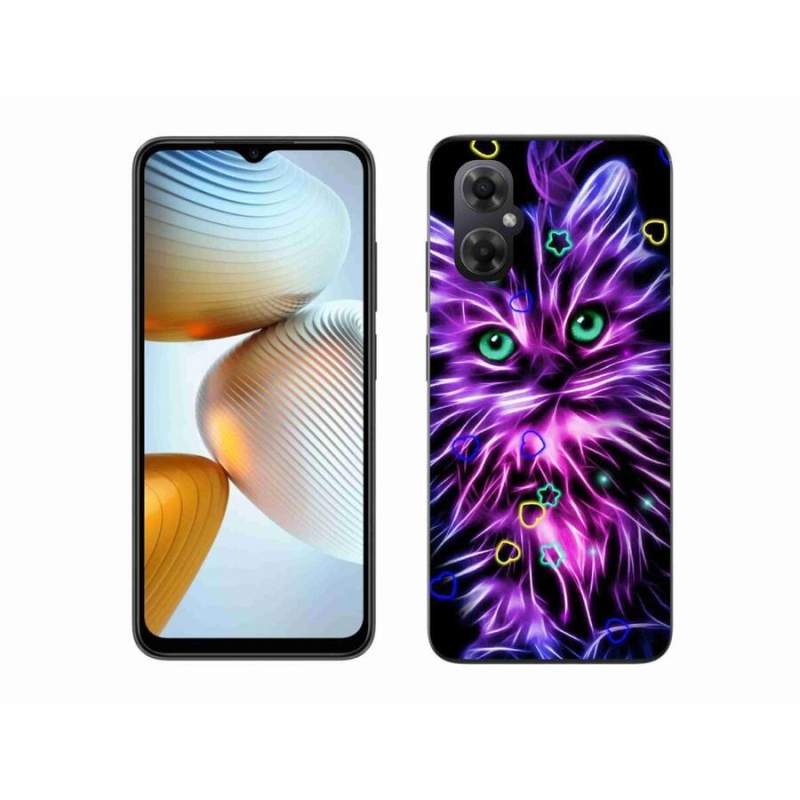 Gelový kryt mmCase na mobil Xiaomi Poco M4 5G - abstraktní kočka