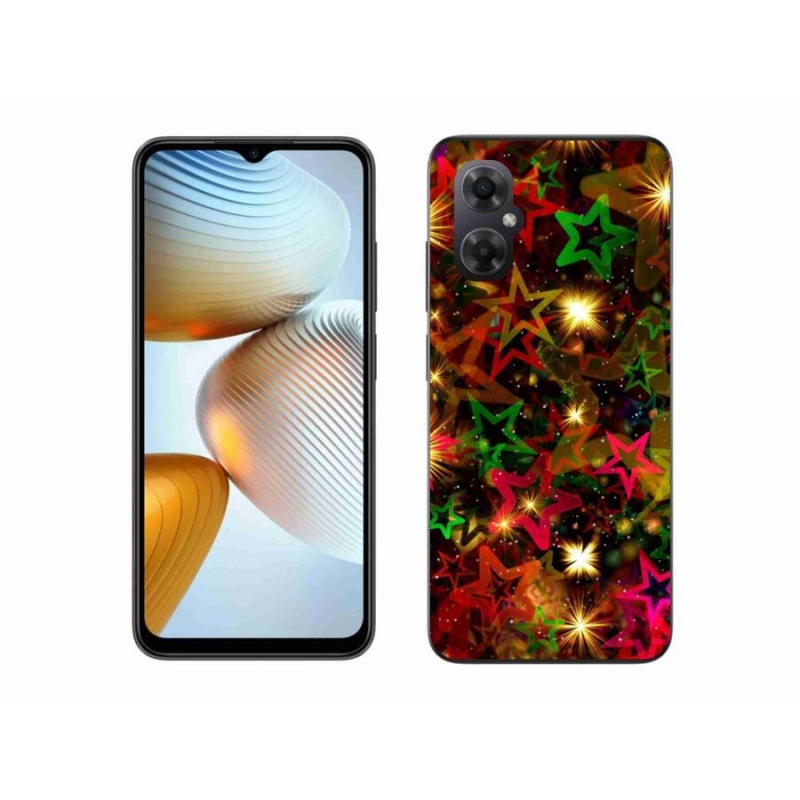Gelový kryt mmCase na mobil Xiaomi Poco M4 5G - barevné hvězdičky