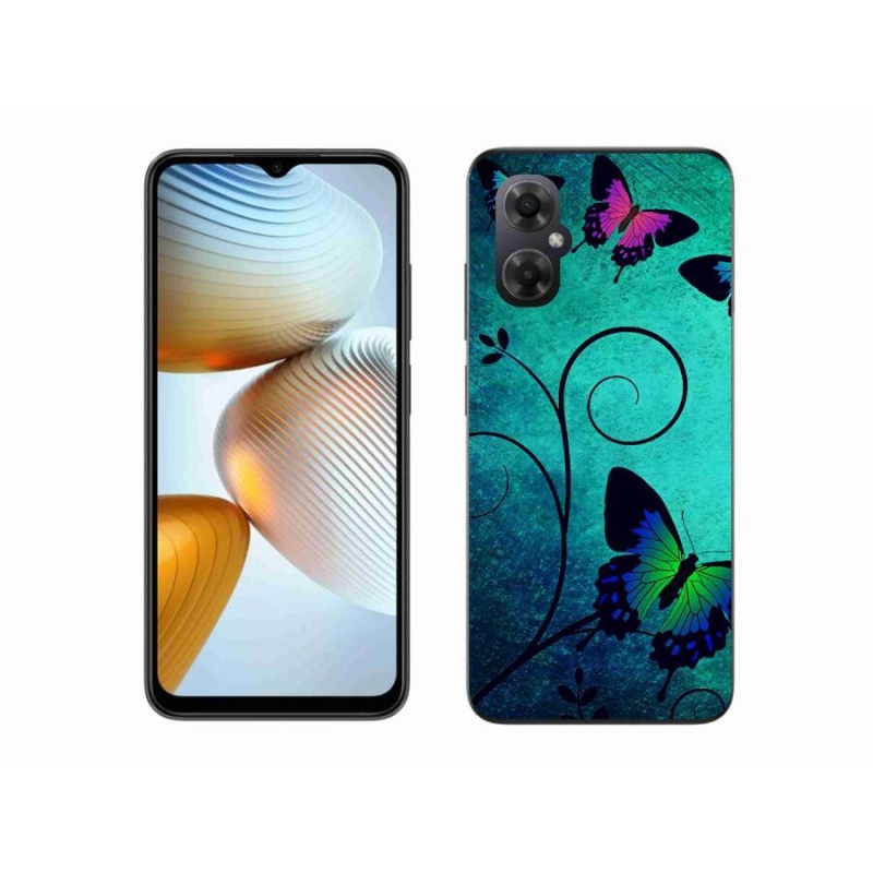 Gelový kryt mmCase na mobil Xiaomi Poco M4 5G - barevní motýli