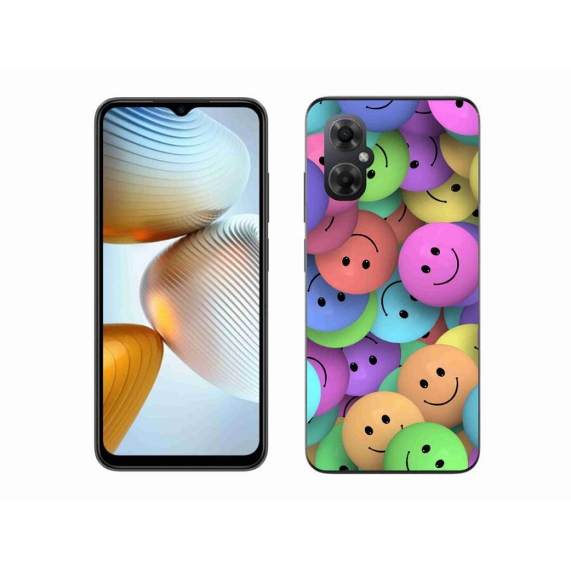 Gelový kryt mmCase na mobil Xiaomi Poco M4 5G - barevní smajlíci