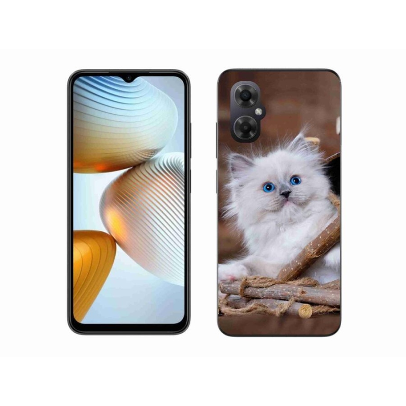 Gelový kryt mmCase na mobil Xiaomi Poco M4 5G - bílé kotě