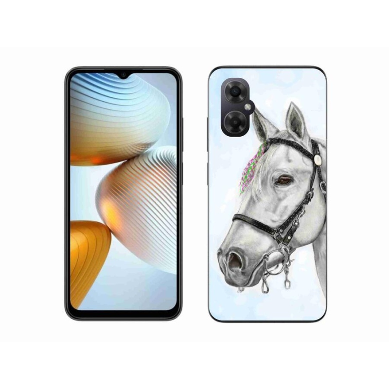 Gelový kryt mmCase na mobil Xiaomi Poco M4 5G - bílý kůň 1