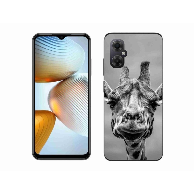 Gelový kryt mmCase na mobil Xiaomi Poco M4 5G - černobílá žirafa