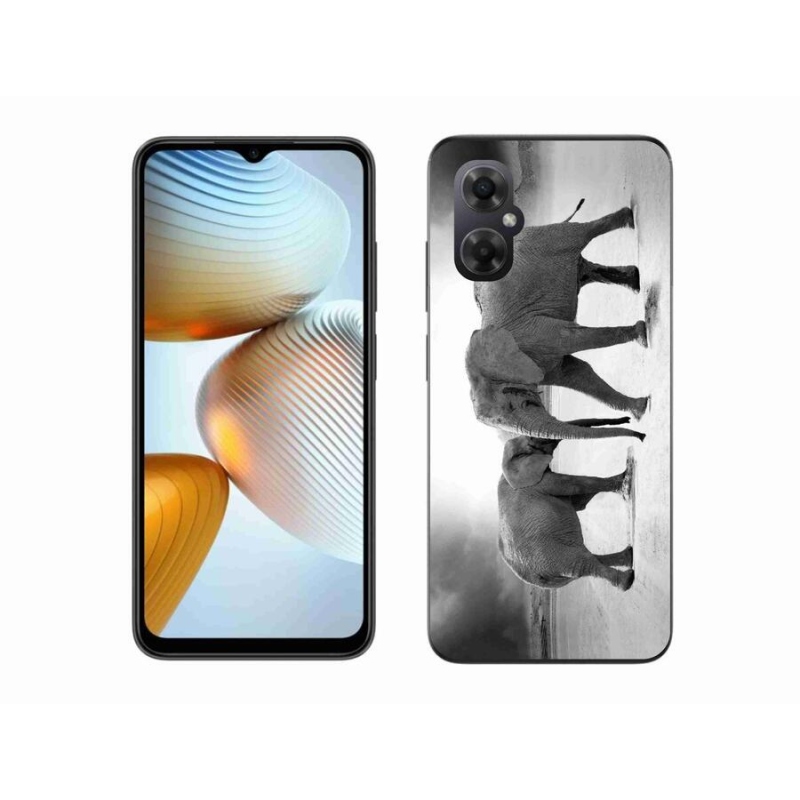 Gelový kryt mmCase na mobil Xiaomi Poco M4 5G - černobílí sloni
