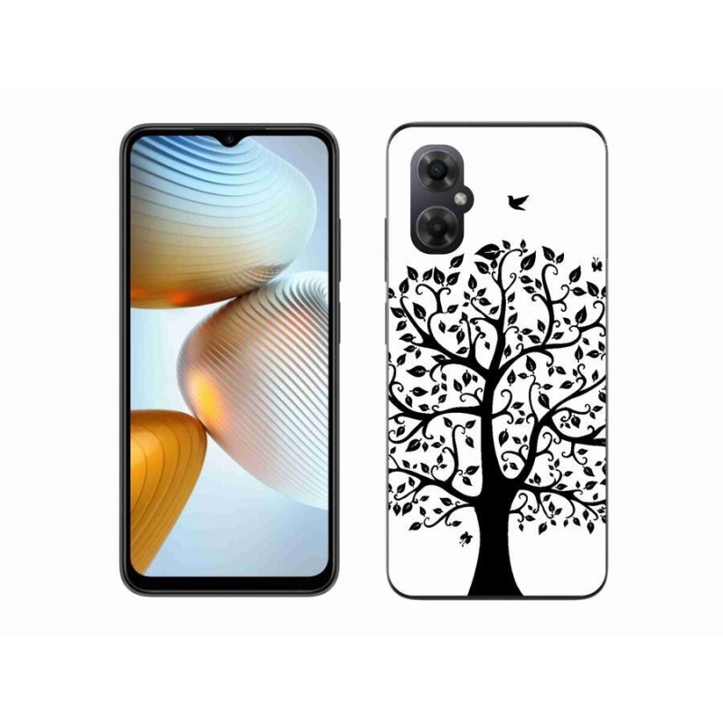 Gelový kryt mmCase na mobil Xiaomi Poco M4 5G - černobílý strom