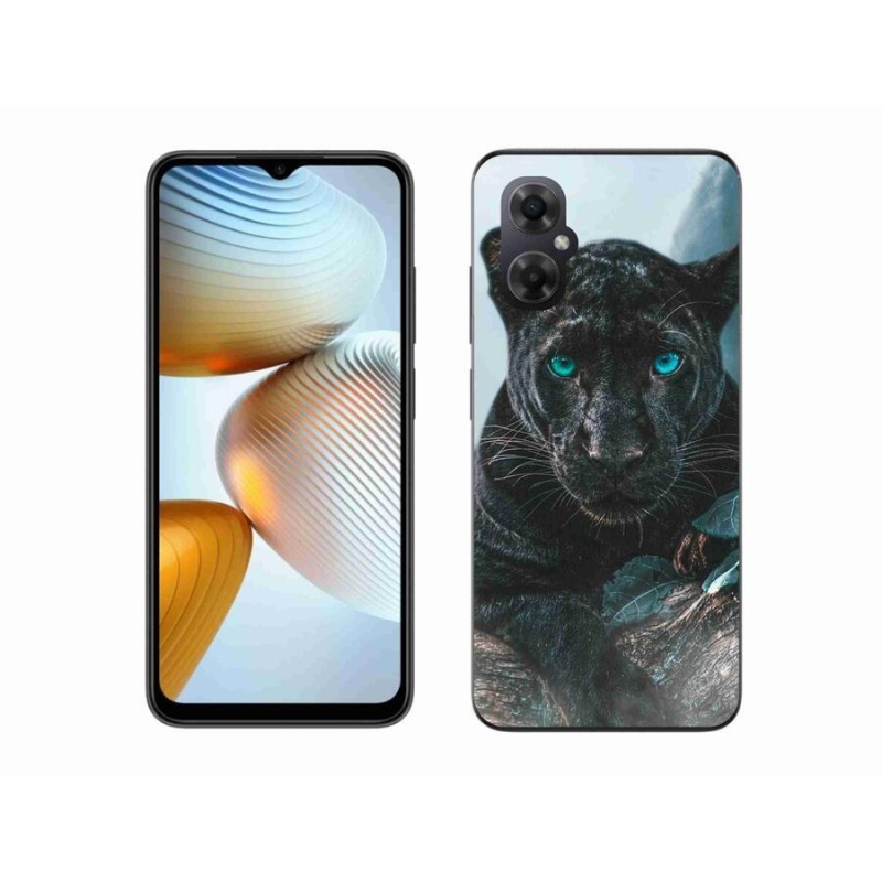 Gelový kryt mmCase na mobil Xiaomi Poco M4 5G - černý panter