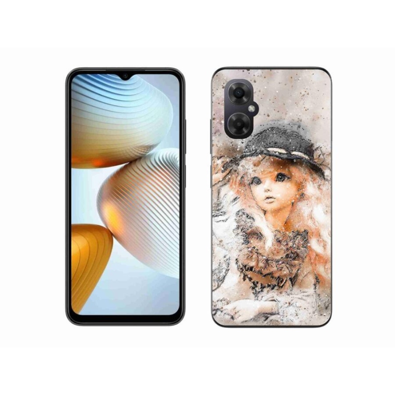 Gelový kryt mmCase na mobil Xiaomi Poco M4 5G - holčička s kloboukem