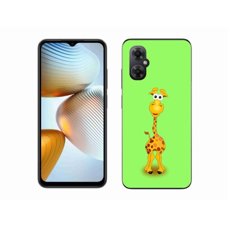 Gelový kryt mmCase na mobil Xiaomi Poco M4 5G - kreslená žirafa