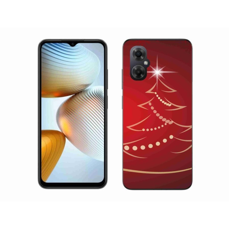 Gelový kryt mmCase na mobil Xiaomi Poco M4 5G - kreslený vánoční stromek