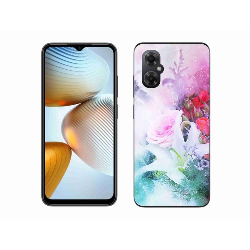 Gelový kryt mmCase na mobil Xiaomi Poco M4 5G - květiny 4