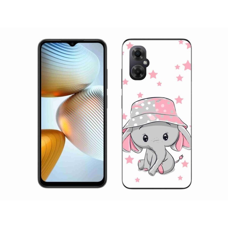 Gelový kryt mmCase na mobil Xiaomi Poco M4 5G - růžový slon