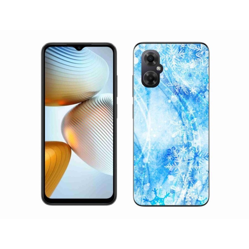 Gelový kryt mmCase na mobil Xiaomi Poco M4 5G - sněhové vločky