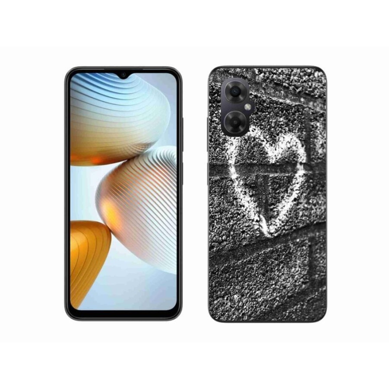 Gelový kryt mmCase na mobil Xiaomi Poco M4 5G - srdce na zdi