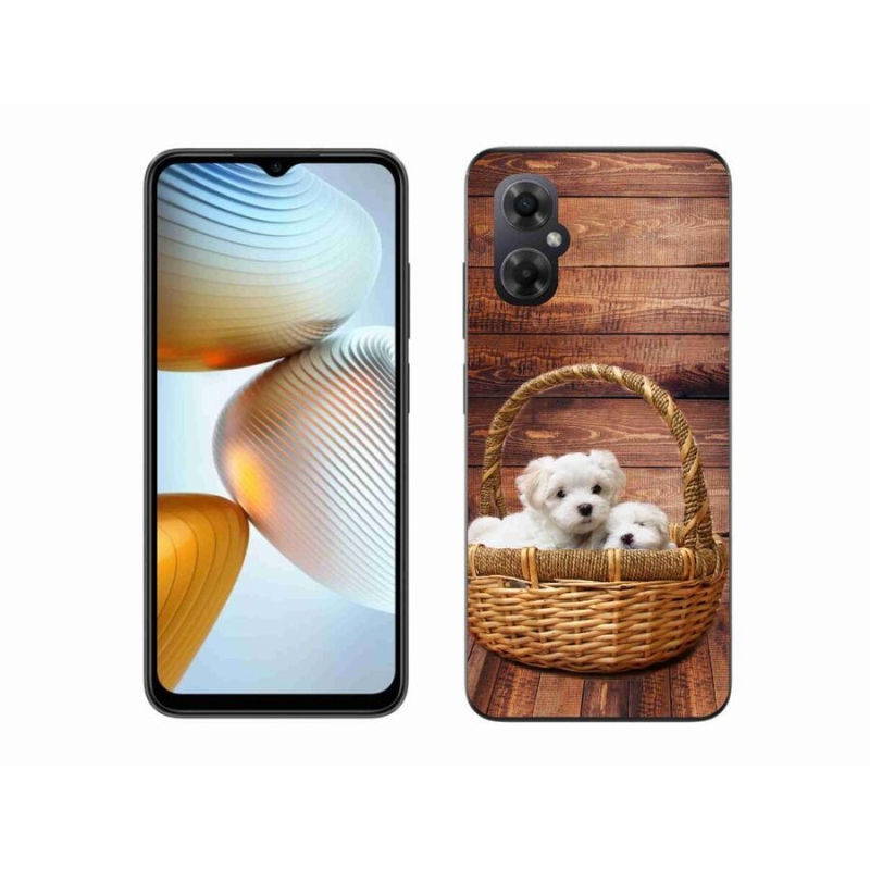 Gelový kryt mmCase na mobil Xiaomi Poco M4 5G - štěňátka