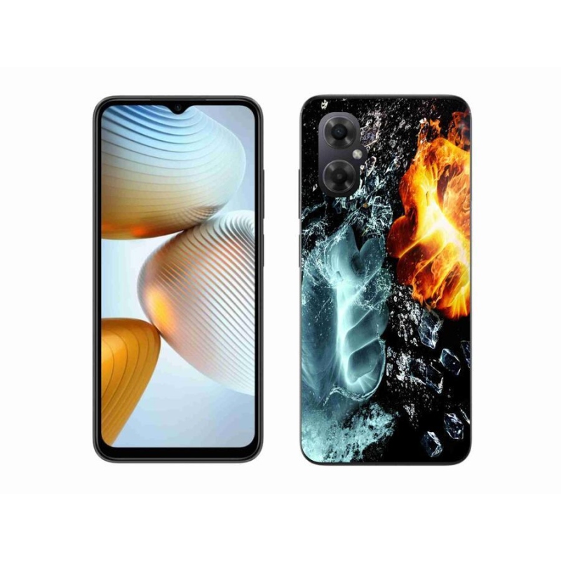 Gelový kryt mmCase na mobil Xiaomi Poco M4 5G - voda a oheň