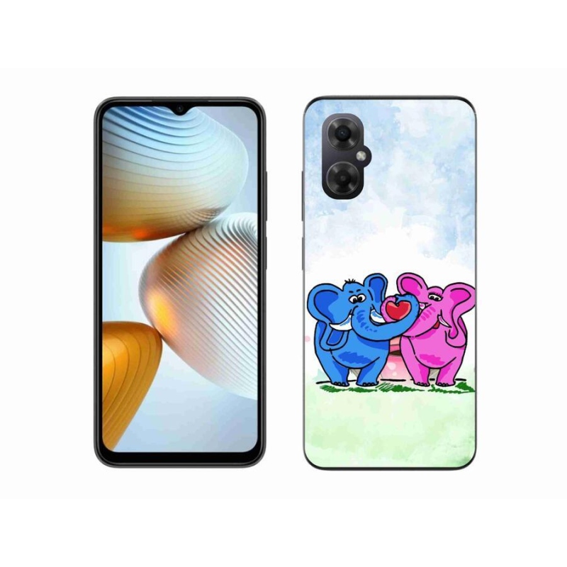 Gelový kryt mmCase na mobil Xiaomi Poco M4 5G - zamilovaní sloni