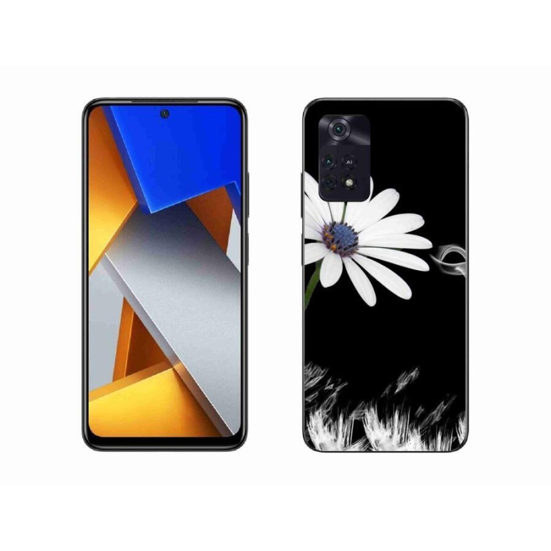 Gelový kryt mmCase na mobil Xiaomi Poco M4 Pro 4G - bílá květina