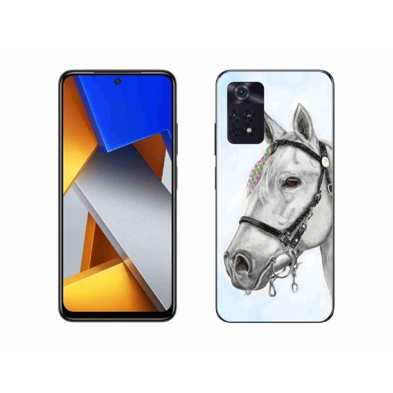 Gelový kryt mmCase na mobil Xiaomi Poco M4 Pro 4G - bílý kůň 1