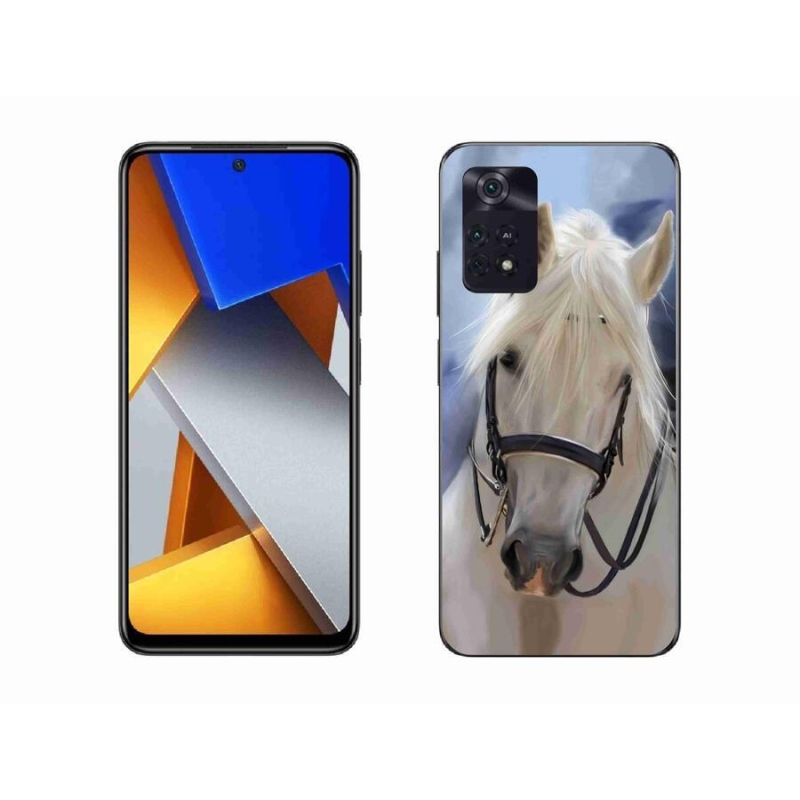 Gelový kryt mmCase na mobil Xiaomi Poco M4 Pro 4G - bílý kůň