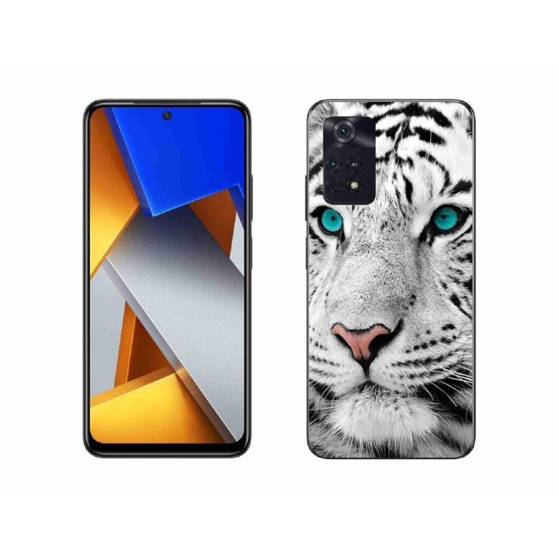 Gelový kryt mmCase na mobil Xiaomi Poco M4 Pro 4G - bílý tygr