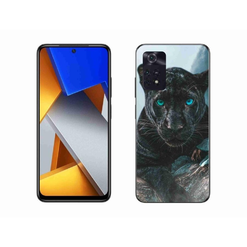 Gelový kryt mmCase na mobil Xiaomi Poco M4 Pro 4G - černý panter