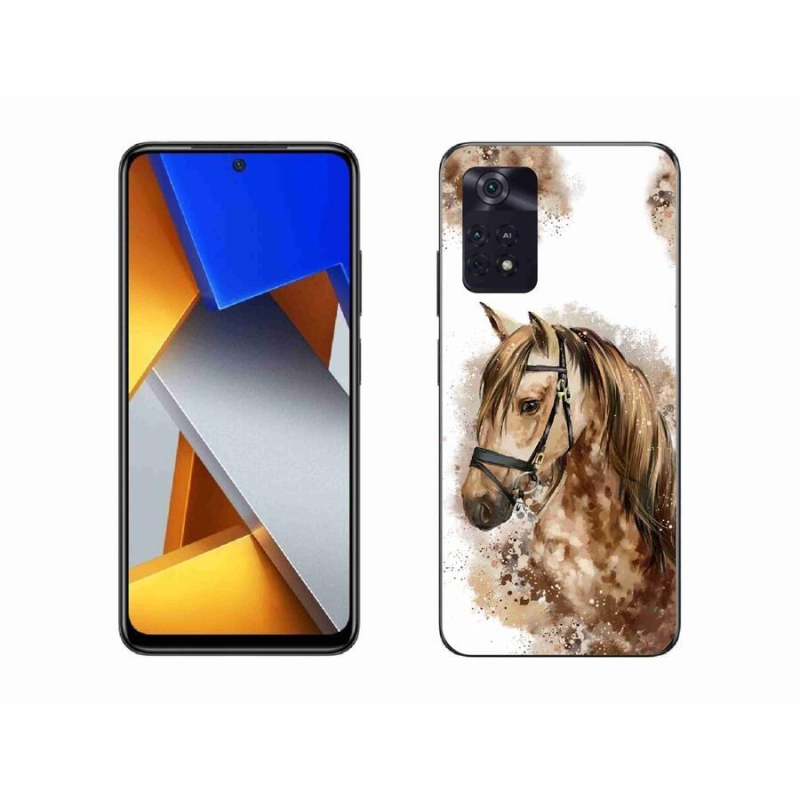 Gelový kryt mmCase na mobil Xiaomi Poco M4 Pro 4G - hnědý kreslený kůň