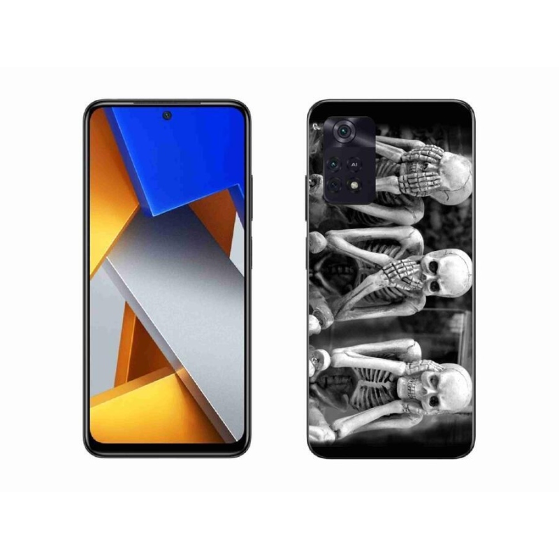 Gelový kryt mmCase na mobil Xiaomi Poco M4 Pro 4G - kostlivci