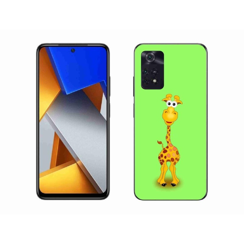 Gelový kryt mmCase na mobil Xiaomi Poco M4 Pro 4G - kreslená žirafa