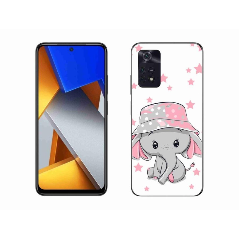 Gelový kryt mmCase na mobil Xiaomi Poco M4 Pro 4G - růžový slon