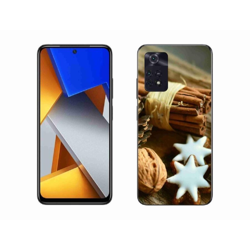Gelový kryt mmCase na mobil Xiaomi Poco M4 Pro 4G - skořice a perníčky