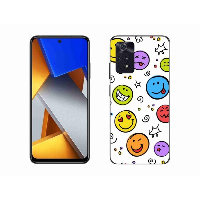 Gelový kryt mmCase na mobil Xiaomi Poco M4 Pro 4G - smajlíci